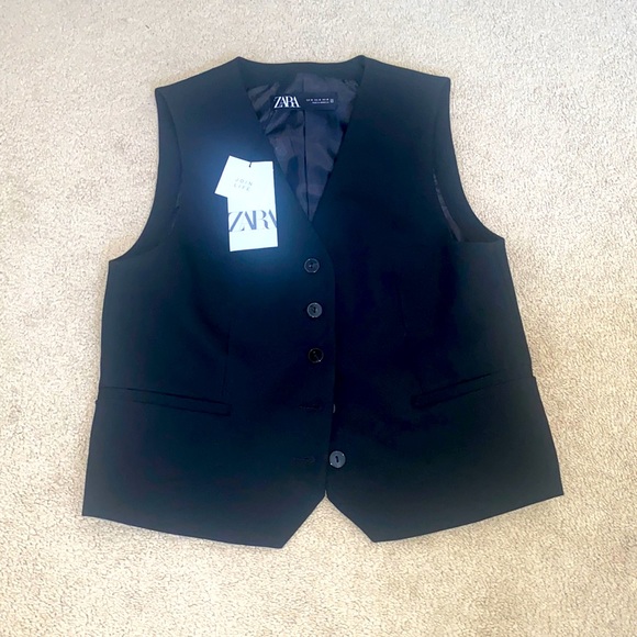 Zara Tops - Zara NWT Black Vest size M